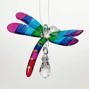 Rainbow Fantasy Glass Dragonfly