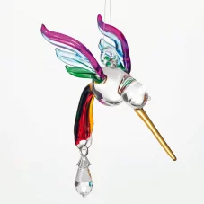 Rainbow Fantasy Glass Hummingbird