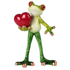 Standing Frog with Heart Figurine