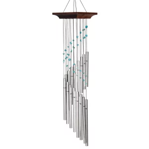 Turquoise Cascading Spiral Wind Chime