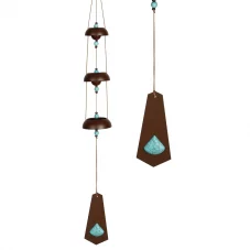 Woodstock Rustic Bells Turquoise Wind Chime