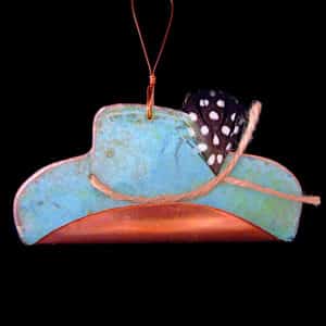 Copper Patina Cowboy Hat Ornament