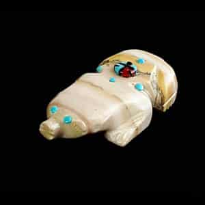 Dolomite Zuni Mole Carving with Sunface
