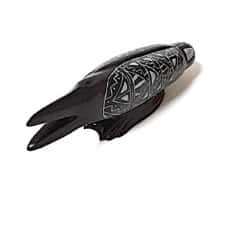FET238 Garcia Zuni Black Marble Raven Fetish Carving