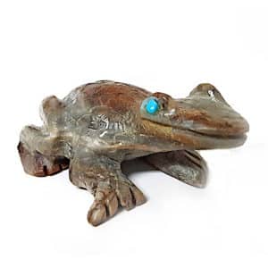IAC-FET-201 Genuine Zuni Frog Fetish Carving