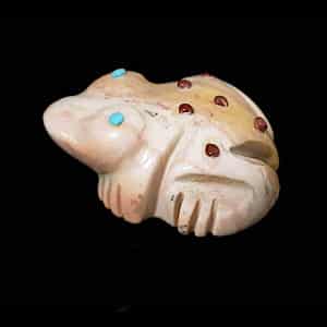 IAC-FET-224 Hand Carved Native American Frog Fetish