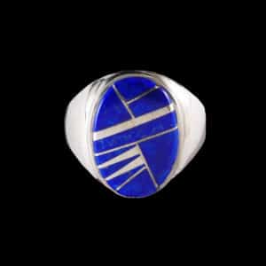 Navajo Lapis Inlaid Ring