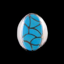 Zuni Turquoise Inlaid Ring