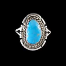 Simple Navajo Turquoise Stone Ring
