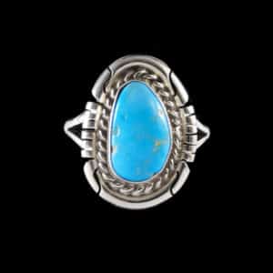 Simple Navajo Turquoise Stone Ring