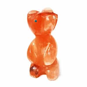 IAC-FET-212 Orange Alabaster Zuni Bear Fetish