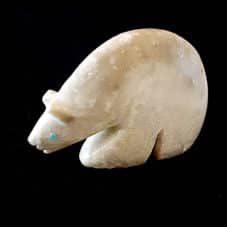 Petoskey Fossilized Coral Bear Fetish Carving