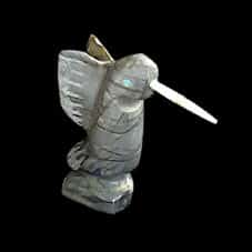 Picasso Marble Zuni Hummingbird Fetish Carving