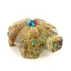 Picasso Marble Zuni Turtle Fetish