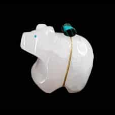 Zuni Angel Stone Bear Fetish with Bundle
