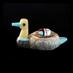 Zuni Duck Fetish Carving by Boone