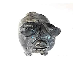 Zuni Picasso Marble Pig Fetish by Stanton Hanaweekee