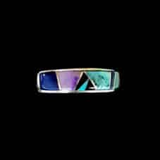 Navajo Thin Multi Stone Inlaid Band