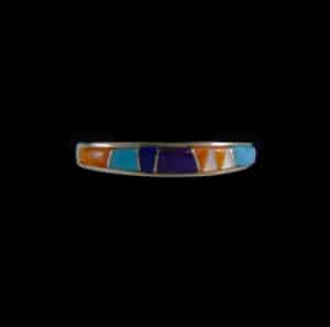 Navajo Thin Multi Stone Inlaid Band