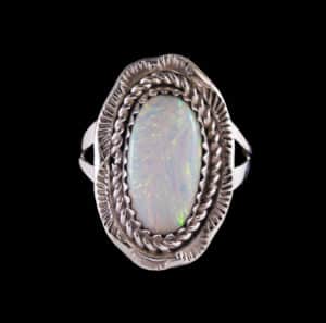 Navajo Opal & Silver Ring