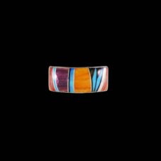 Navajo Wide Multi-Stone Inlaid Ring