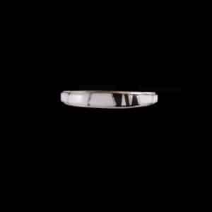 Navajo White Buffalo Thin Inlaid Ring