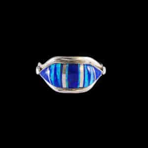 Wide Lapis & Opal Inlaid Ring