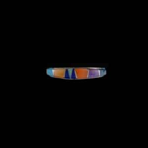 Navajo Medium Multi-Stone Inlaid Band Ring