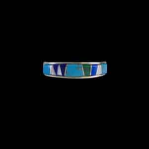 Navajo Turquoise Multi-Stone Inlaid Ring