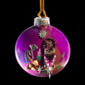 Hand-Painted Purple Southwest Collectible Ornament