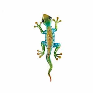 Regal Gecko Wall Decor 11" - Rainbow Green