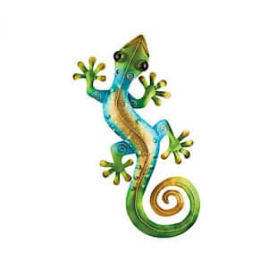 Regal Gecko Wall Decor 19" - Rainbow Green