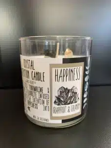 Grapefruit & Geranium Happiness Crystal Intention Candle