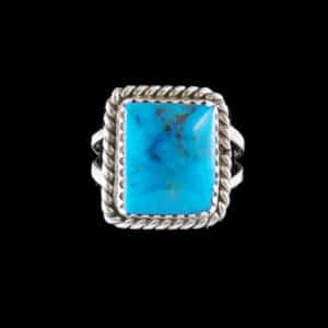 Square Turquoise Navajo Ring