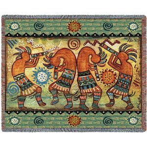 Kokopelli Quartet II Decorative Throw Blanket