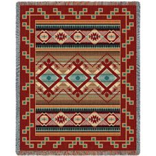Las Cruces Turquoise Throw Blanket