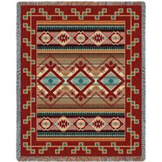 Las Cruces Turquoise Throw Blanket