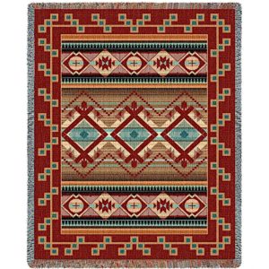 Las Cruces Turquoise Throw Blanket