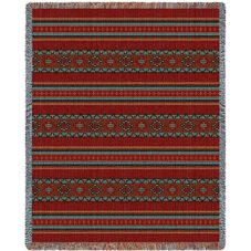 Saddleblanket Red Decorative Throw Blanket