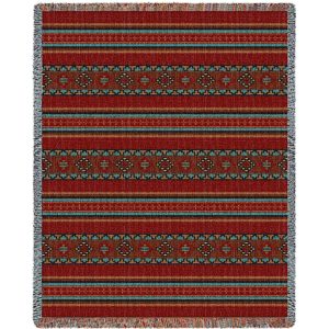 Saddleblanket Red Decorative Throw Blanket