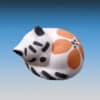 Native American Acoma Sleeping Cat Pottery Decor