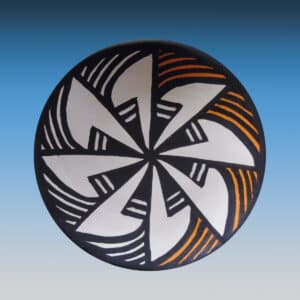 Genuine Traditional Acoma Flower Plate
