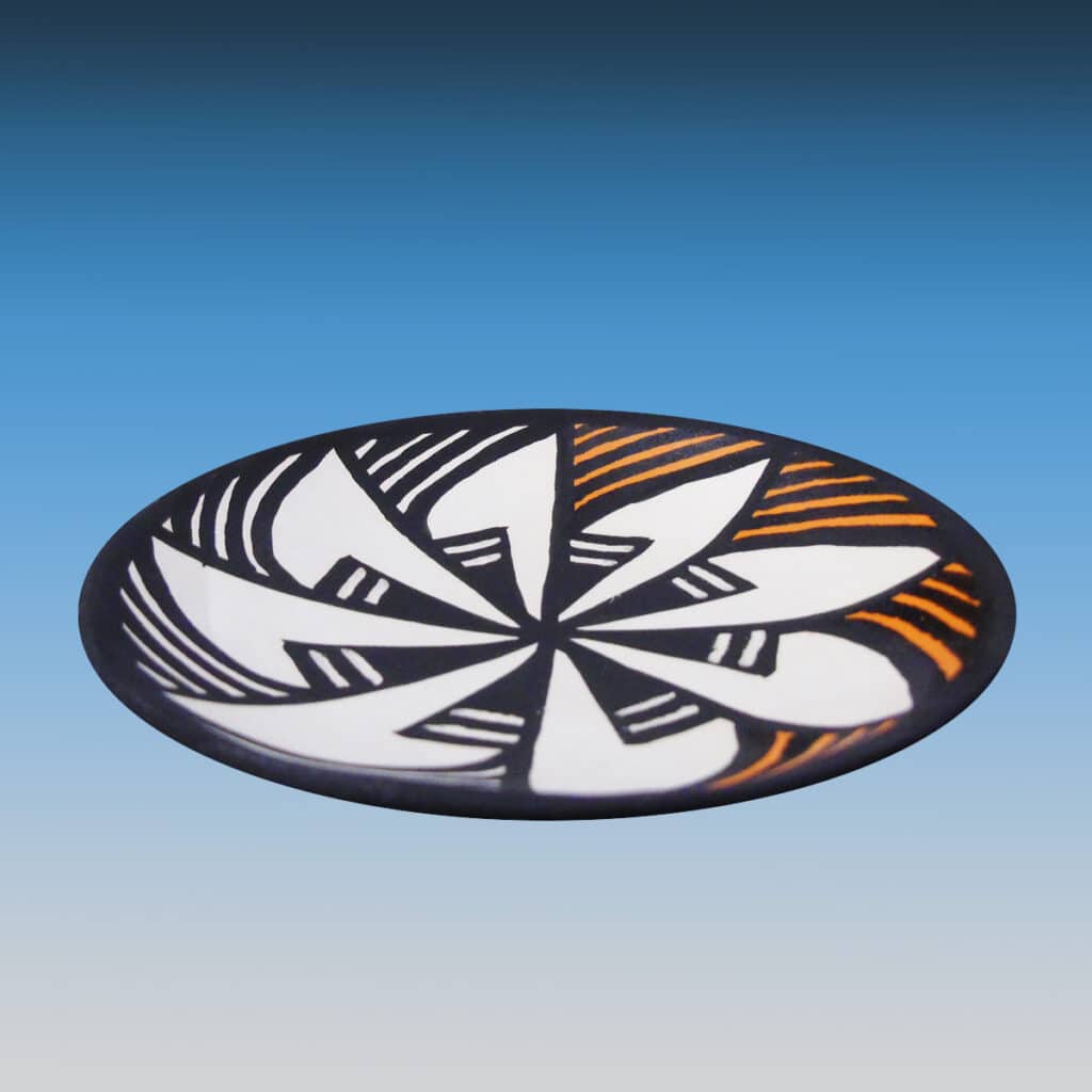 Genuine Traditional Acoma Flower Plate