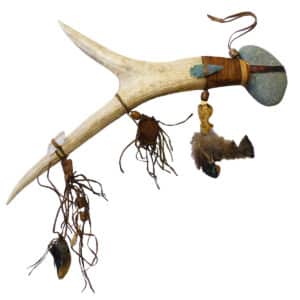 Handcrafted Native American Indian Deer Antler War Club