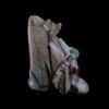 Navajo Coyote Marble Fetish with Arrowhead Bundle - Image 2