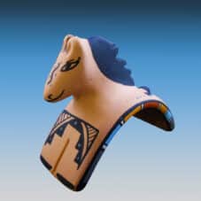 Authentic Native American Jemez Horse Pottery