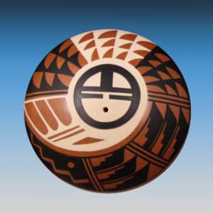 Native American Hand-Crafted Pueblo Sunface Vase