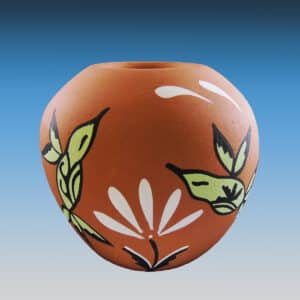 Jemez Hummingbird Pueblo Pottery Vase