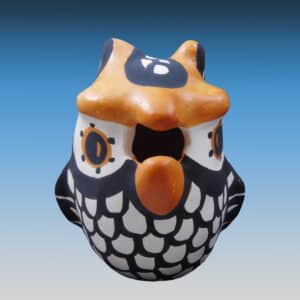 Native American Acoma Pueblo Owl Pottery Vase