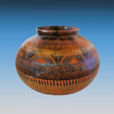 Genuine Horsehair Navajo Pottery Vase